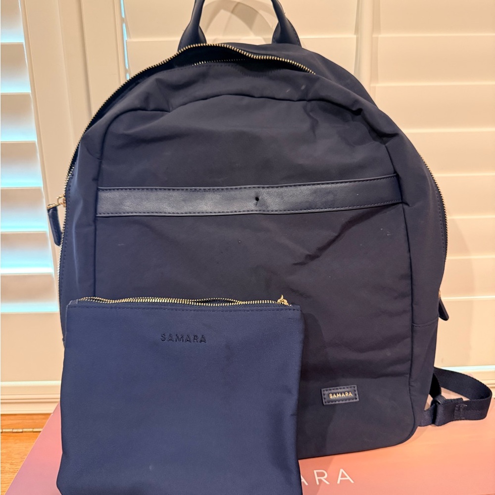 Samara Backpack Recycled Nylon Minimalist Sustainable Bag w/Dust Bag Box Reciept